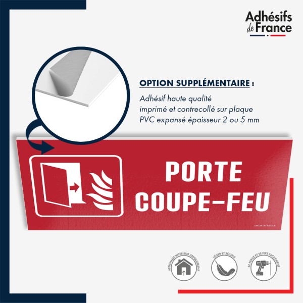 Panneau de signalisation de sécurité incendie - Porte coupe-feu