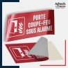 Adhésif signalisation de sécurité incendie - Porte coupe-feu sous alarme