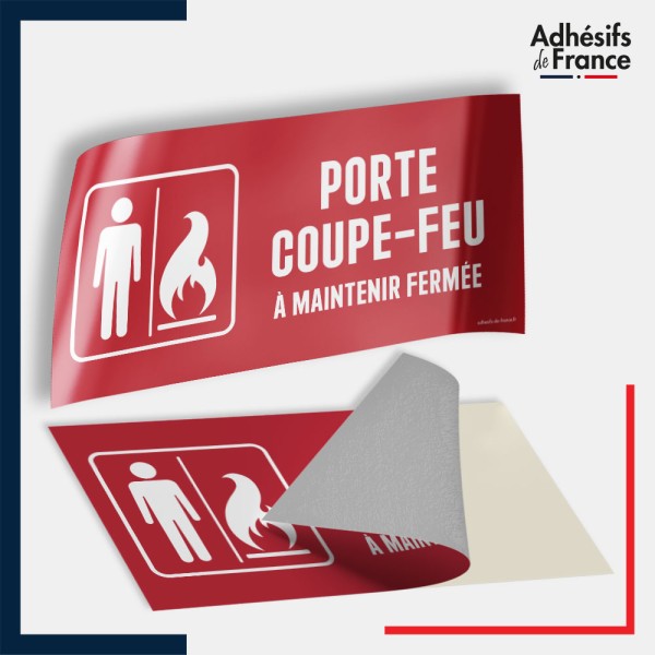Adhésif signalisation de sécurité incendie - Porte coupe-feu maintenir fermée