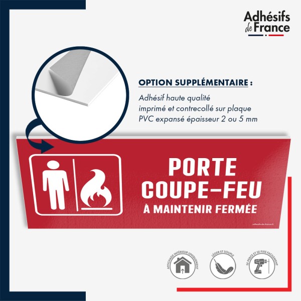 Panneau de signalisation de sécurité incendie - Porte coupe-feu maintenir fermée