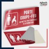 Adhésif signalisation de sécurité incendie - Porte coupe-feu ne mettez pas d'obstacle à la fermeture