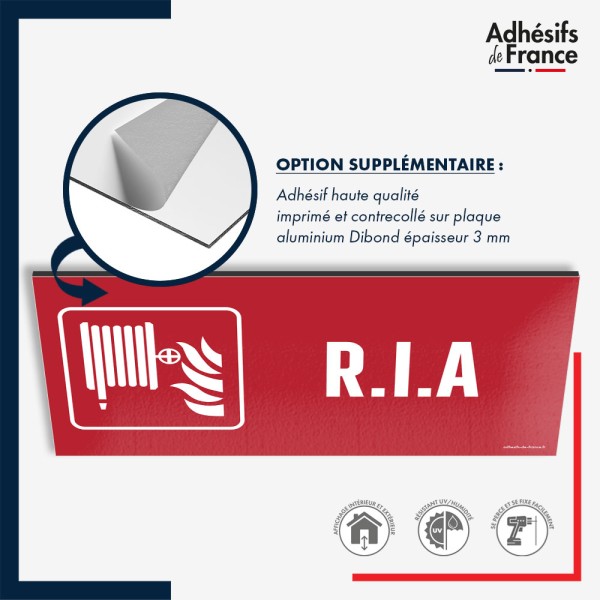 Plaque signalétique de sécurité incendie - RIA