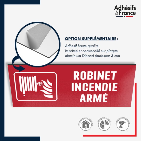 Plaque signalétique de sécurité incendie - Robinet Incendie Armé