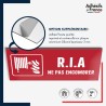 Plaque signalétique de sécurité incendie - RIA ne pas encombrer
