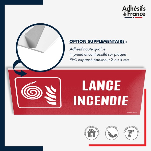 Panneau de signalisation de sécurité incendie - Lance incendie