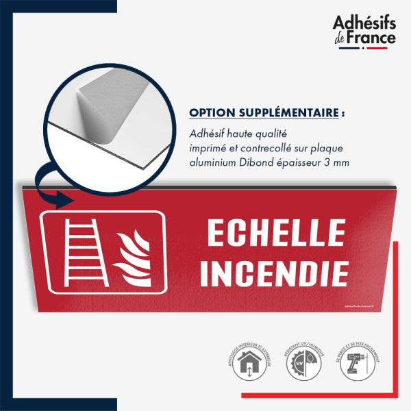Plaque signalétique de sécurité incendie - Echelle incendie