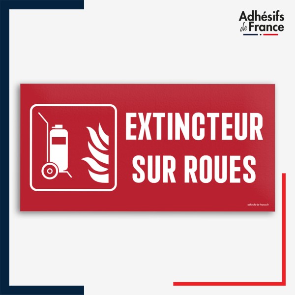 Signalétique de sécurité incendie - Extincteur sur roues