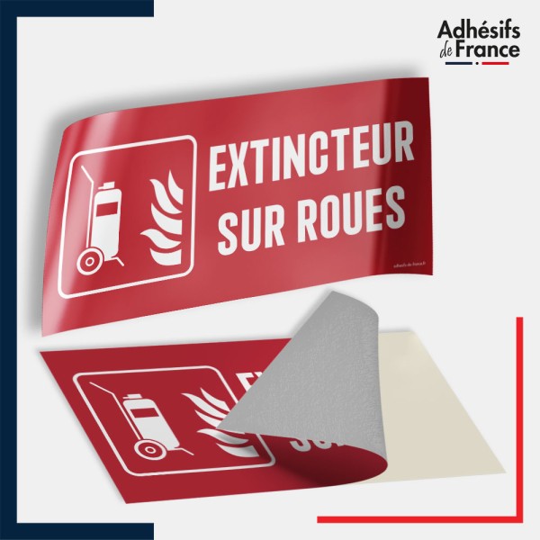 Adhésif signalisation de sécurité incendie - Extincteur sur roues