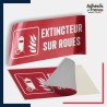 Adhésif signalisation de sécurité incendie - Extincteur sur roues