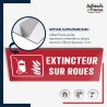 Plaque signalétique de sécurité incendie - Extincteur sur roues