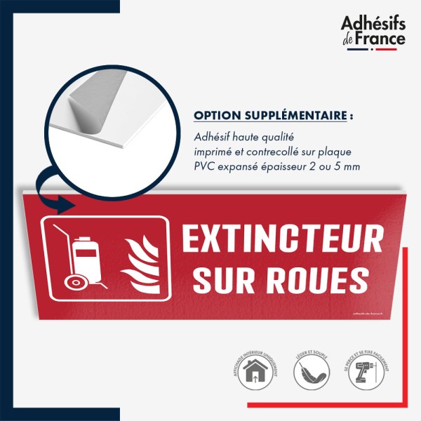 Panneau de signalisation de sécurité incendie - Extincteur sur roues