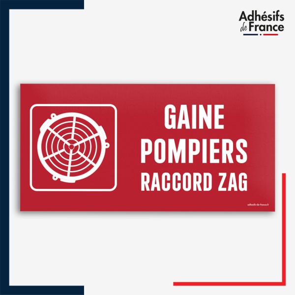 Signalétique de sécurité incendie - Gaine pompiers raccord ZAG