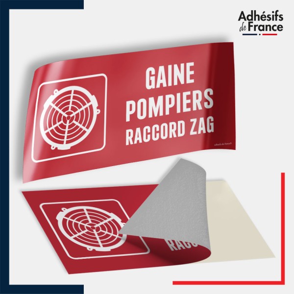 Adhésif signalisation de sécurité incendie - Gaine pompiers raccord ZAG