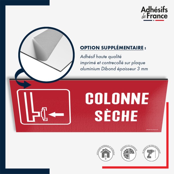 Plaque signalétique de sécurité incendie - Colonne sèche