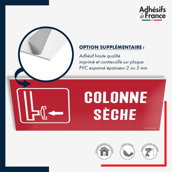 Panneau de signalisation de sécurité incendie - Colonne sèche