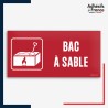 Signalétique de sécurité incendie - Bac à sable
