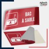 Adhésif signalisation de sécurité incendie - Bac à sable