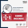 Plaque signalétique de sécurité incendie - Vanne incendie