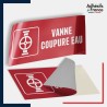 Adhésif signalisation de sécurité incendie - Vanne coupure eau