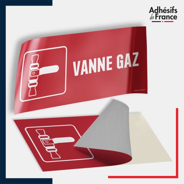 Adhésif signalisation de sécurité incendie - Vanne gaz