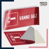Adhésif signalisation de sécurité incendie - Vanne gaz