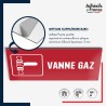 Plaque signalétique de sécurité incendie - Vanne gaz