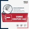 Plaque signalétique de sécurité incendie - Vanne coupure gaz