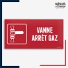 Signalétique de sécurité incendie - Vanne arrêt gaz