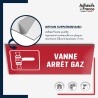 Plaque signalétique de sécurité incendie - Vanne arrêt gaz