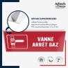 Panneau de signalisation de sécurité incendie - Vanne arrêt gaz