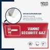 Panneau de signalisation de sécurité incendie - Vanne sécurité gaz