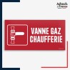 Signalétique de sécurité incendie - Vanne gaz chaufferie