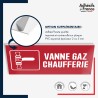 Panneau de signalisation de sécurité incendie - Vanne gaz chaufferie