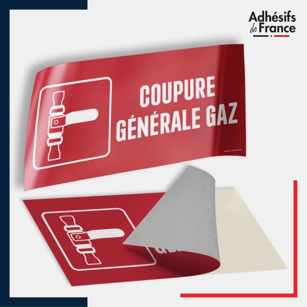 Adhésif signalisation de sécurité incendie - Coupure générale gaz