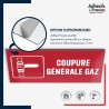 Plaque signalétique de sécurité incendie - Coupure générale gaz