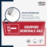 Panneau de signalisation de sécurité incendie - Coupure générale gaz