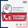 Plaque signalétique de sécurité incendie - Téléphone d'alarme