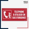 Signalétique de sécurité incendie - Téléphone à utiliser en cas d'urgence