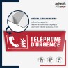 Plaque signalétique de sécurité incendie - Téléphone d'urgence