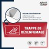 Plaque signalétique de sécurité incendie - Trappe de désenfumage