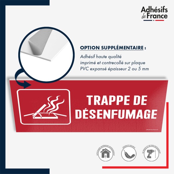 Panneau de signalisation de sécurité incendie - Trappe de désenfumage