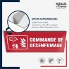 Plaque signalétique de sécurité incendie - Commande de désenfumage