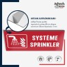 Plaque signalétique de sécurité incendie - Système sprinkler