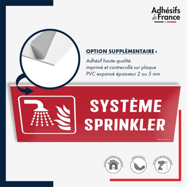Panneau de signalisation de sécurité incendie - Système sprinkler