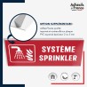 Panneau de signalisation de sécurité incendie - Système sprinkler