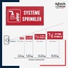 Visibilité et installation de signalétique de sécurité incendie - Centrale sprinklers