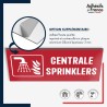 Plaque signalétique de sécurité incendie - Centrale sprinklers