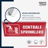 Panneau de signalisation de sécurité incendie - Centrale sprinklers