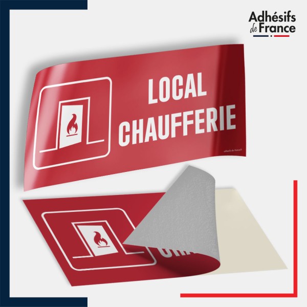 Adhésif signalisation de sécurité incendie - Local chaufferie