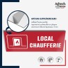 Plaque signalétique de sécurité incendie - Local chaufferie